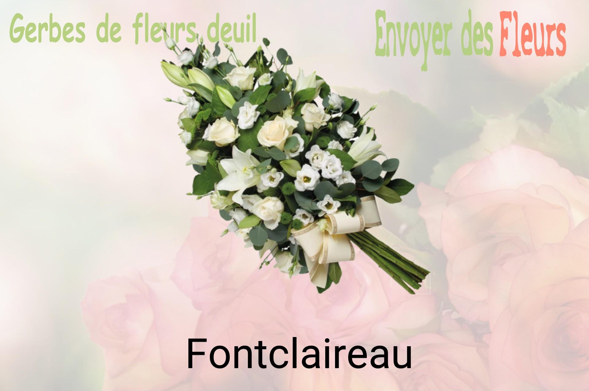 Gerbe de fleurs de deuil livrée à Fontclaireau